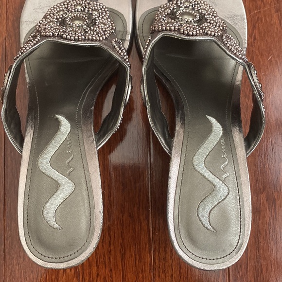 Nina Beaded Medallion Wedge Sandals - Picture 6 of 7